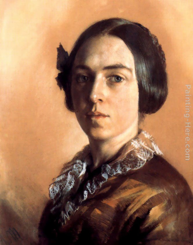 Portrait painting - Adolph von Menzel Portrait art painting